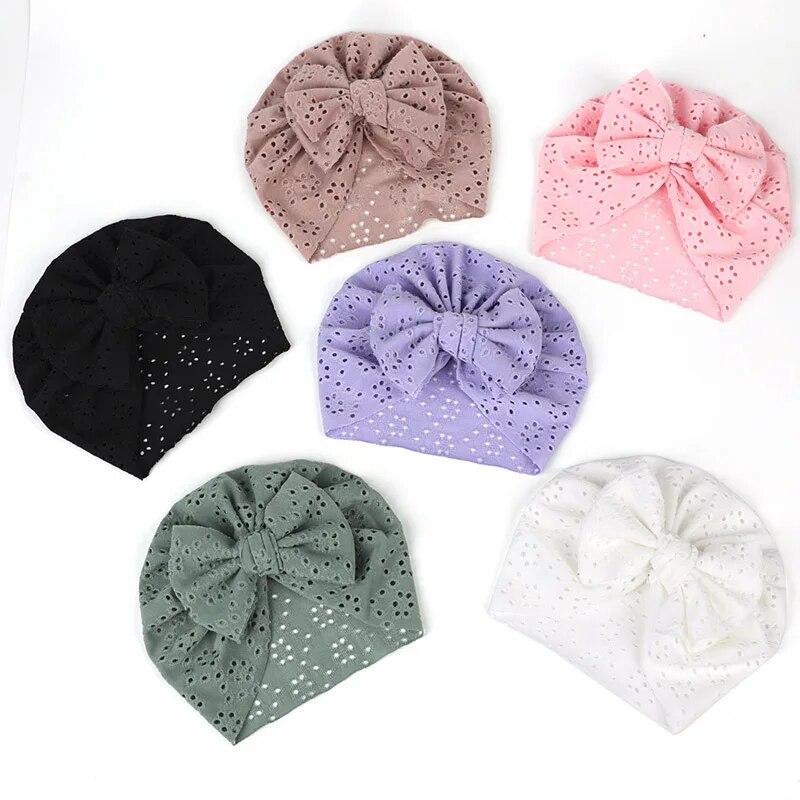 Baby Hat Beanie - 3Pcs Summer Baby Bow Turban Hat