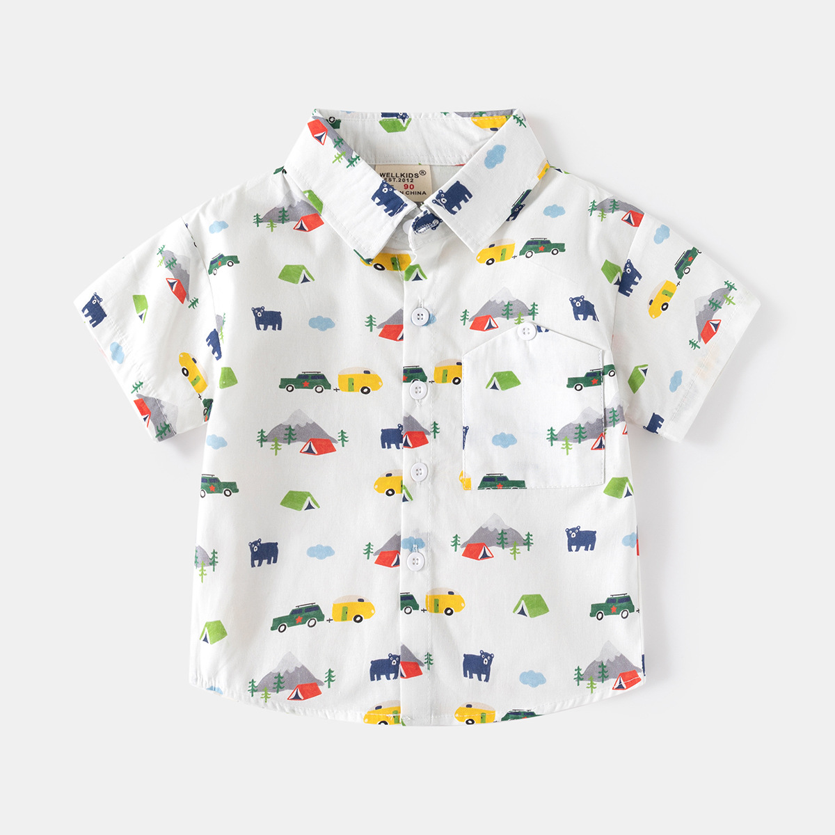 Boys' printed shirt 2025 summe - Baby Clothing Korea recensione e prezzo