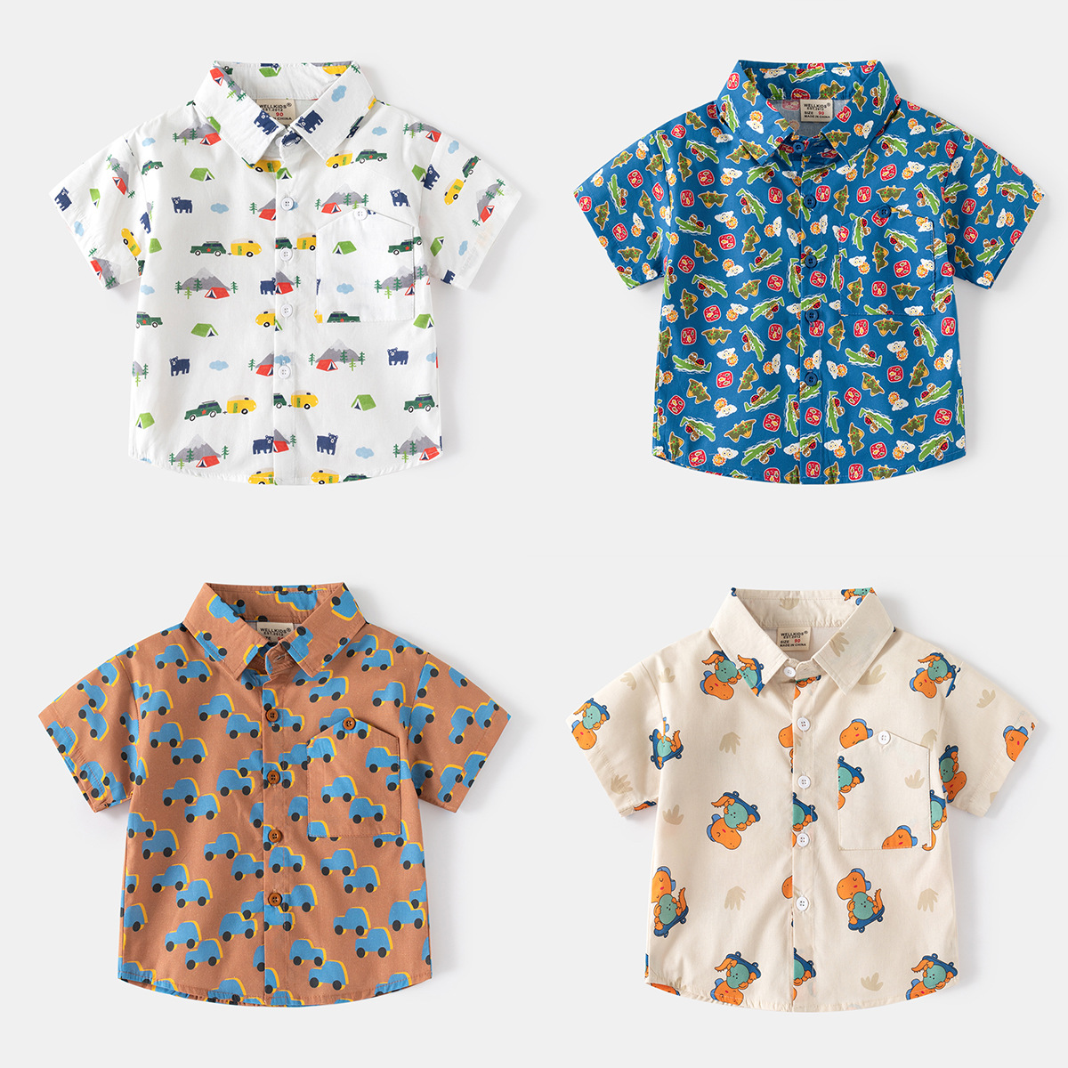 Boys' printed shirt 2025 summe - Baby Clothing Korea recensione e prezzo