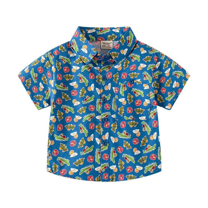 Boys' printed shirt 2025 summe - Baby Clothing Korea recensione e prezzo