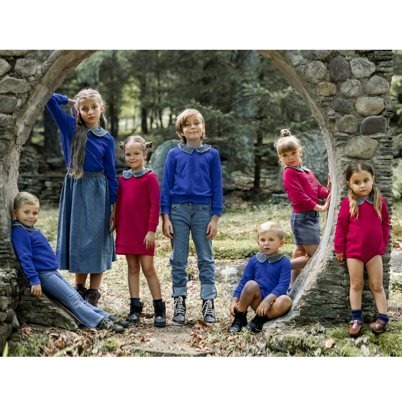 Ali Plus Aw25 Denim Collar Swe - Baby Clothing Crochet recensione e prezzo