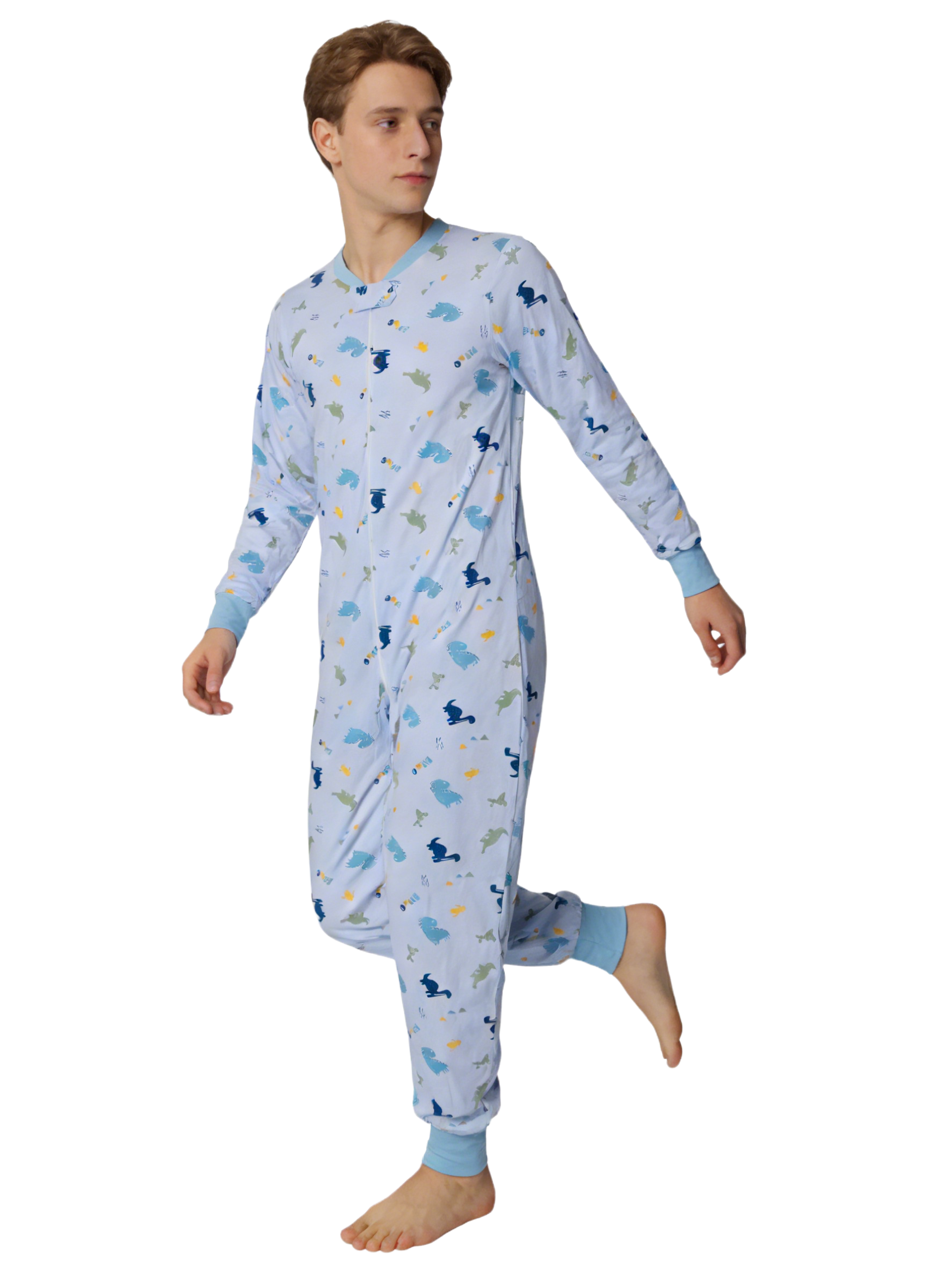 Adult blue dinosaur onesie wit - Romper Onesie Baby recensione e prezzo