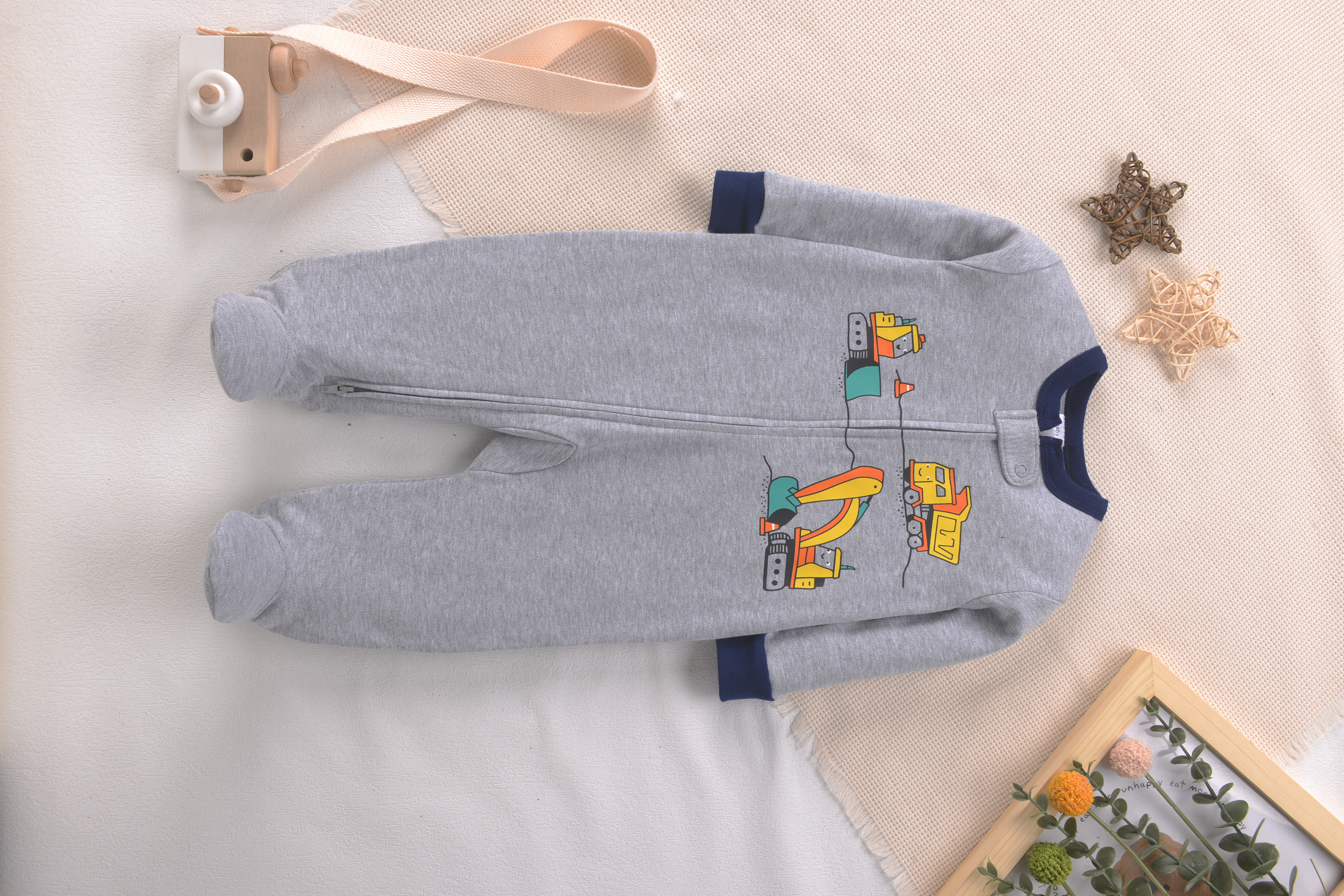 Grey Soft Cotton Baby Footed R - Romper Onesie Baby recensione e prezzo