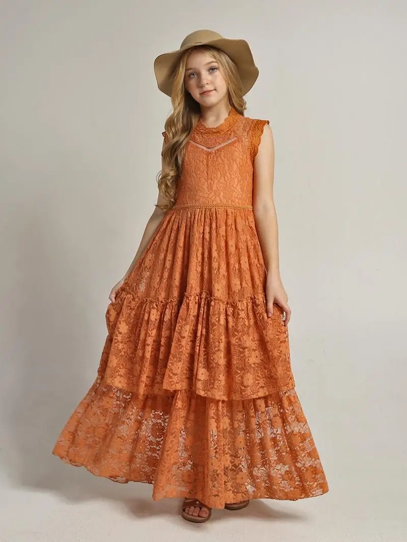 Girls Flower Dress Lace Cotton - Baby Clothing Discount recensione e prezzo
