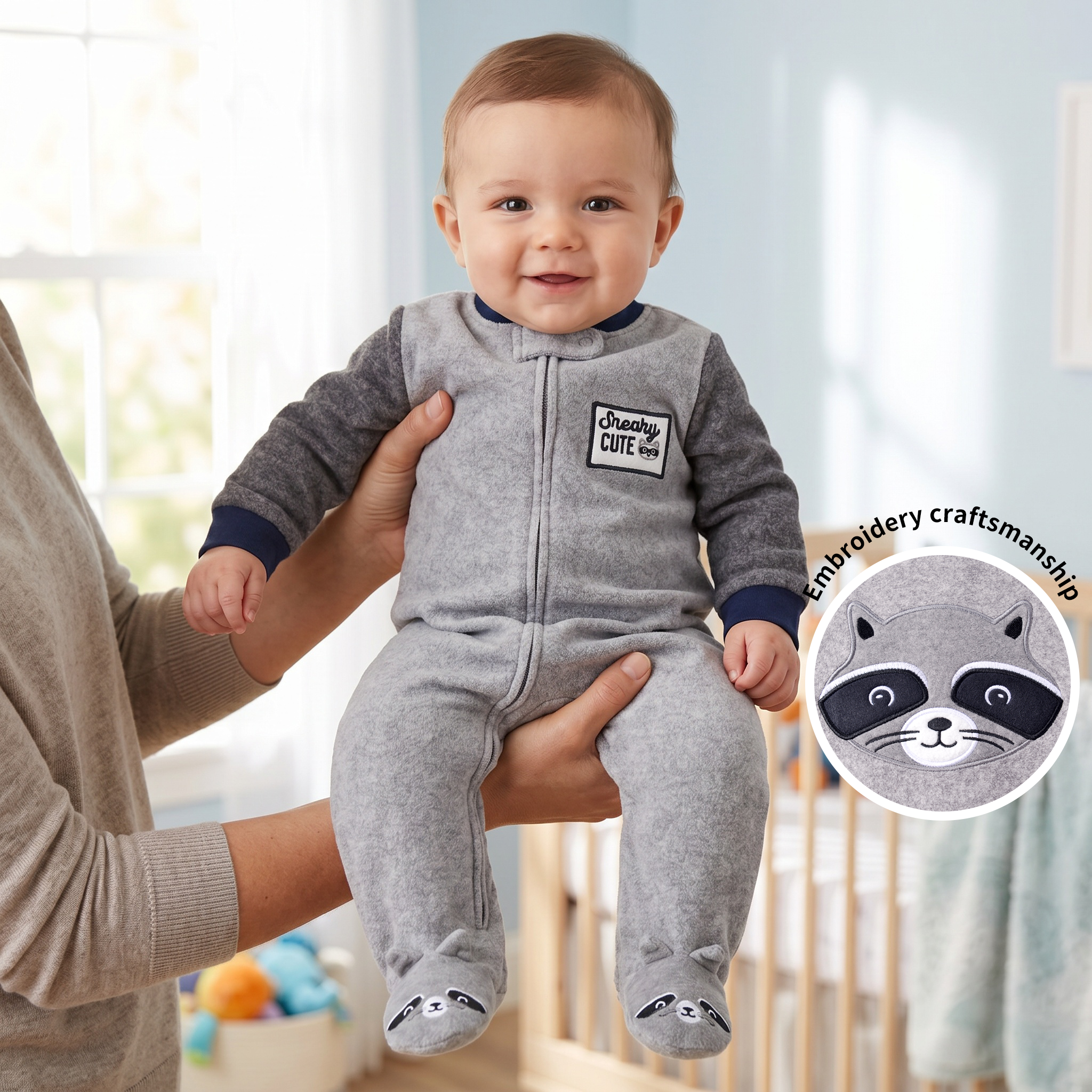 Contrast Sleeve Polar Fleece B - Romper Onesie Baby recensione e prezzo