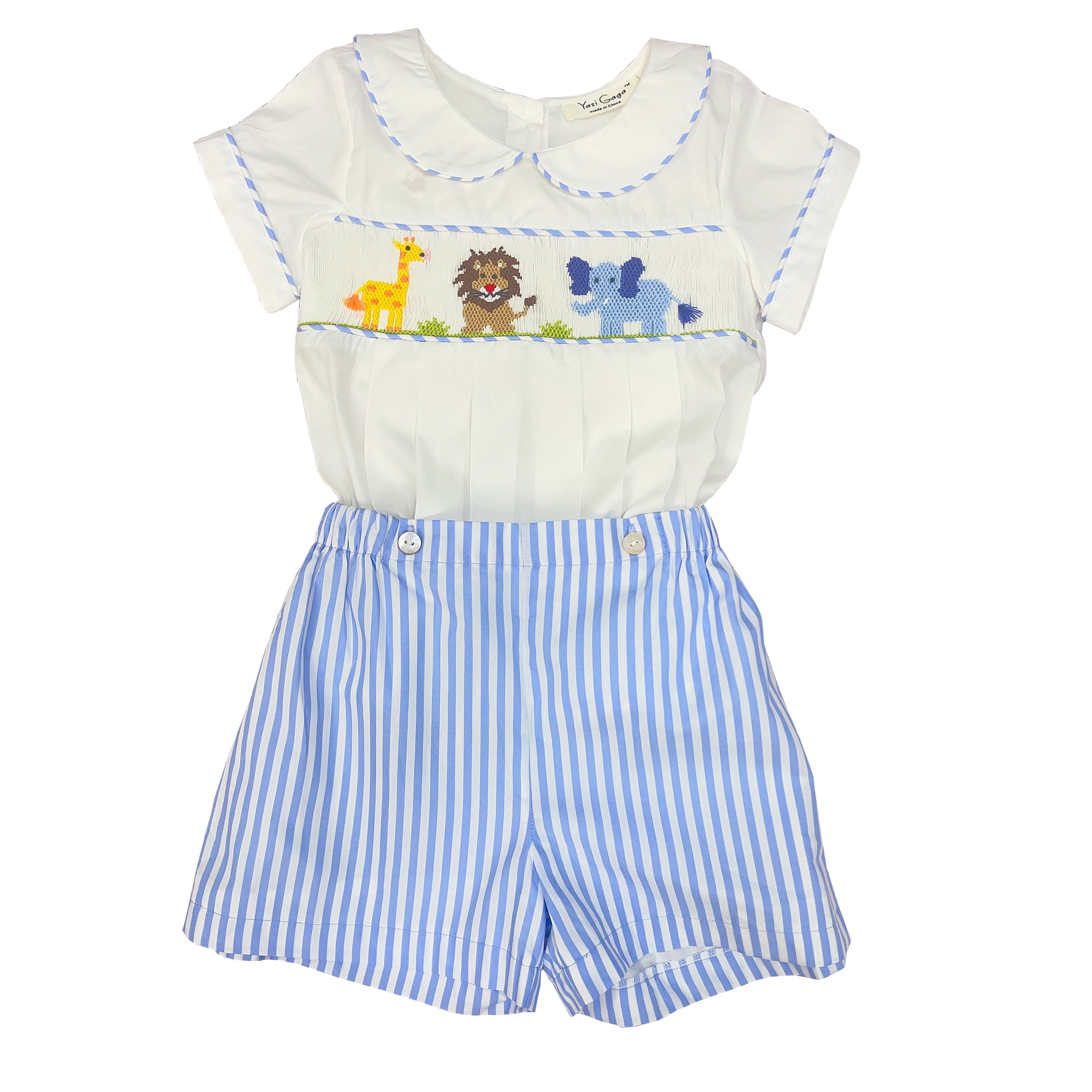 Summer Boys Zoo Smocking Set P - Baby Zoo Clothing recensione e prezzo