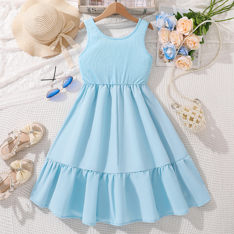 Baby Blue color Sleeveless Rou - Baby Clothing Korea recensione e prezzo