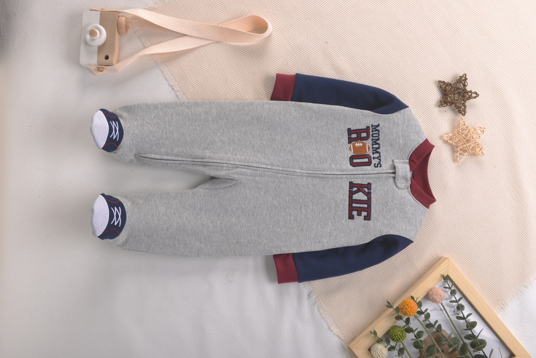 Grey Soft Cotton Baby Footies  - Romper Onesie Baby recensione e prezzo