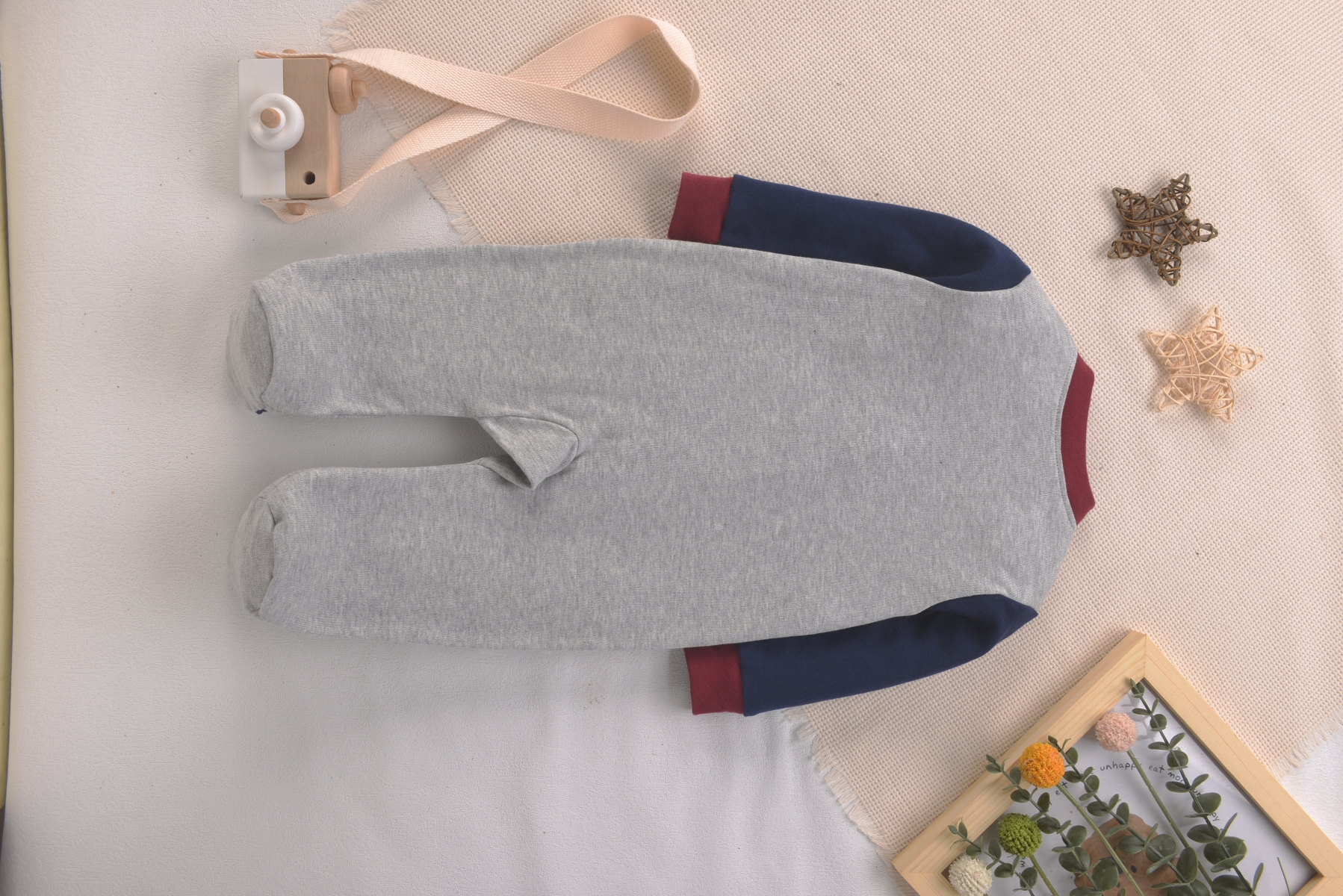 Grey Soft Cotton Baby Footies  - Romper Onesie Baby recensione e prezzo