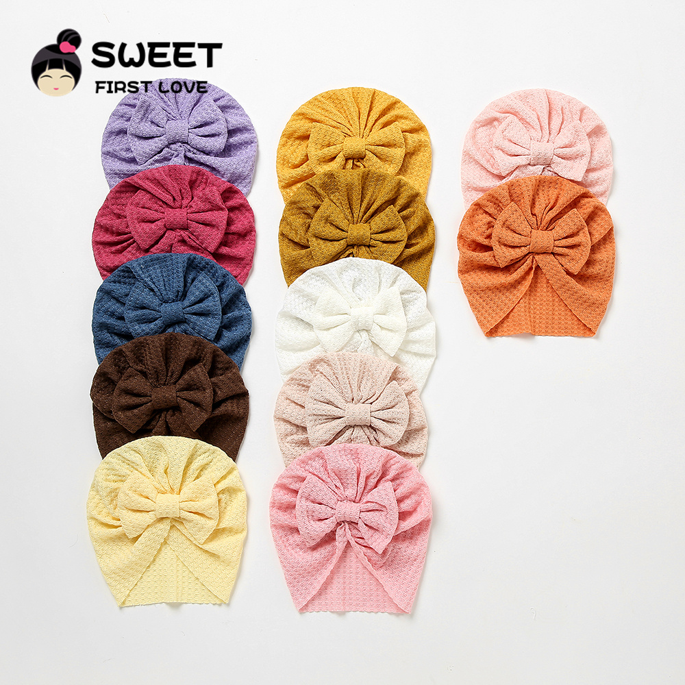 Waffle Bowknot Newborn Baby Gi - Baby Hat Beanie recensione e prezzo